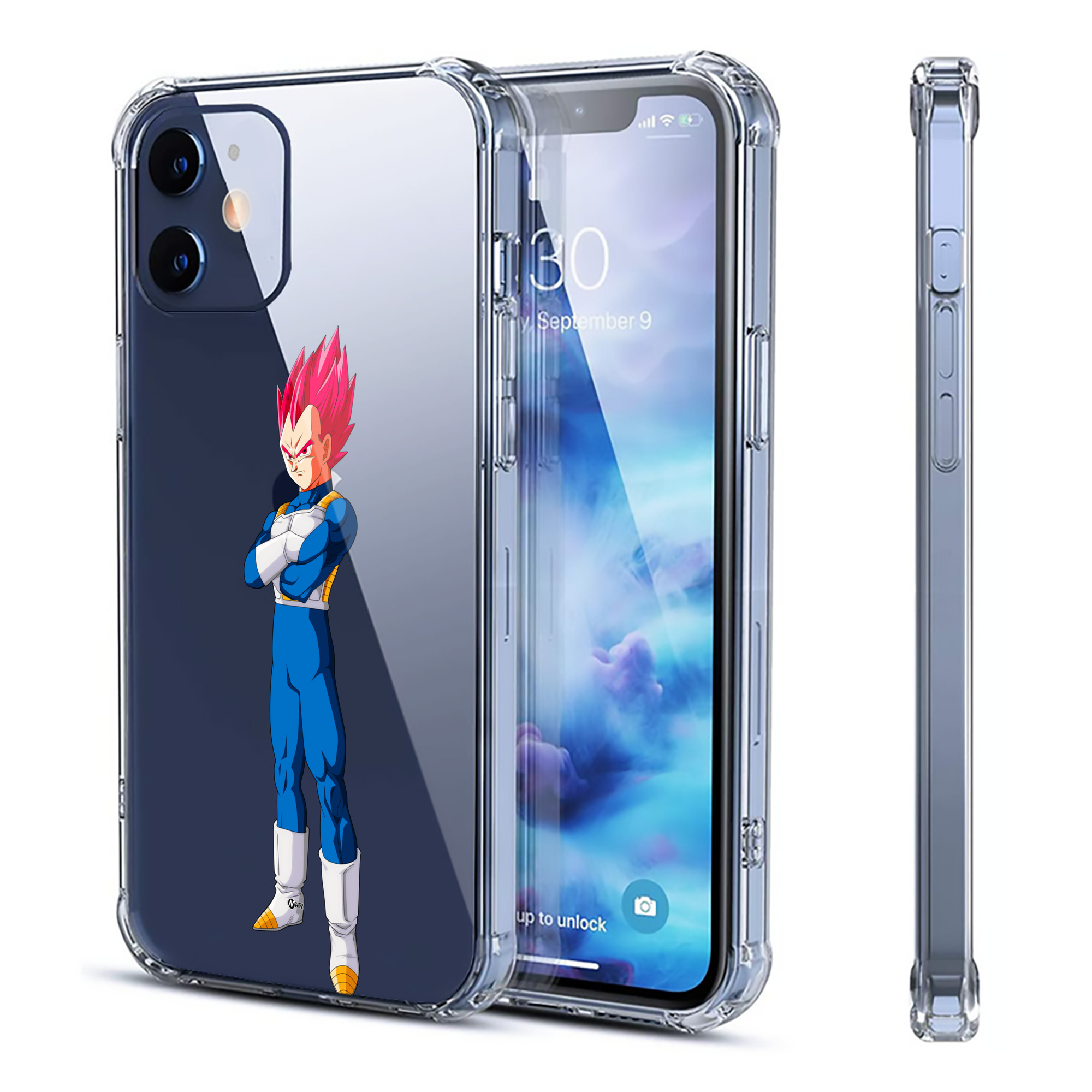 （画像用） ドラゴンボール ベジータ四世（Bejīta Yonsei）DRAGON BALL Vegeta IV 【iPhone 12シリーズ対応】透明スマホケース（クリアソフトケース）